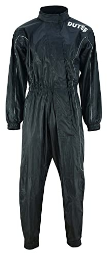 Full Body Waterproof Rain Suit Lightweight Windproof One Piece Overall Water Resistance Waterproof Suit Taffeta PU Coated Rainwear For Men And Women (S)