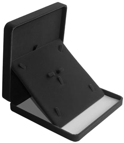 Wisebom Boîte à bijoux en velours - Boîte cadeau en velours pour femme - Bracelet - Collier - Boucles d'oreilles - Bague - Noir