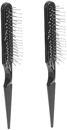 OSOLADY Spazzola Per Chioma Setole Metalliche e Pettine Per Airbag 2 Pezzi Manico Appuntito Per Massaggio Cuoio Capelluto e Colorazione Dei Chioma Professionale