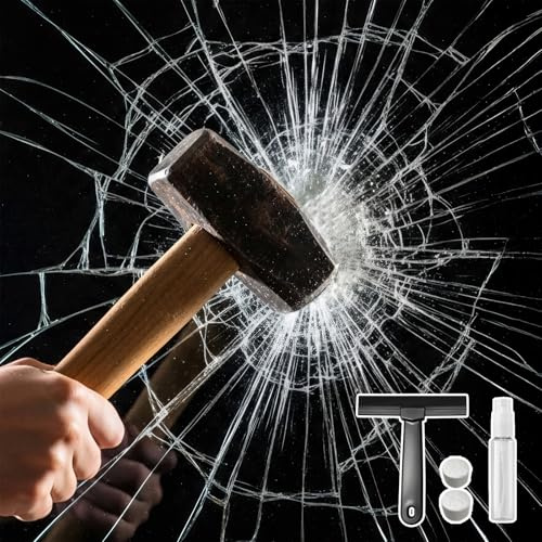 DARUITE Pellicole Di Sicurezza Per Vetro, Trasparente Infrangibile Da 4 Mil, Adesivo Di Sicurezza Pellicola Per Vetri Finestre Anti-Rottura Per Casa, Vetrina, Negozi E Uffici (30 x 200 cm)