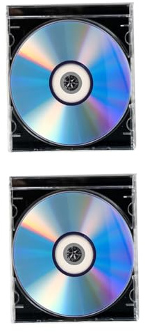 Gadpiparty 2 Juegos Discos CD-r Grabables con Caja CD Vírgenes para Música y Grabación de Audio Almacenamiento Seguro de Datos para Audio y Grabaciones Telefónicas