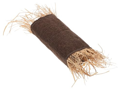 VICASKY Tunnel per Piccoli Animali in Fieno Naturale Gioco Multifunzione per Conigli Criceti Cincillà e Furetti Rifugio Interno per Masticare e Nascondersi