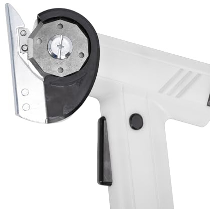 Qcwwy Cortador de Chapa de Metal, Tijeras de Metal Eléctricas de 25 W con Luz LED, Potente Motor de 2000 MAh, Cortador de Cartón Recargable por USB, Herramienta Manual para Chapa de (WHITE)
