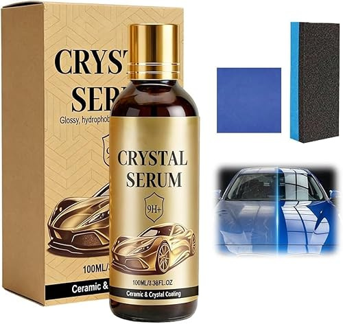 VICDUEKG Crystal Serum – 9H Graphene Ceramic Coating for Cars, Advanced Ceramic Coating Car Gloss Hydrophobicty Anti Scratch,High Gloss Paint Protection for Car Detailing, 100ml