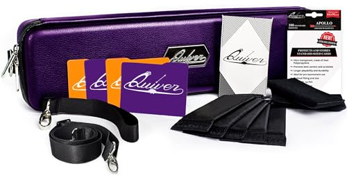 Quiver Time Violette Karten-Tragetasche - Halter für Sammelkarten und Deck-Aufbewahrungsbox, kompatibel mit MTG Commander (Handgelenk- & Schultergurt, Trennwände + 100 Apollo Hüllen)