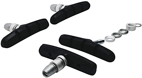 LOEVELOSI Alhonga 4er Set Fahrrad Bremsbacken für V- und U-Bremsen Bremsschuhe Bremsbeläge für Fahrräder Schwarz