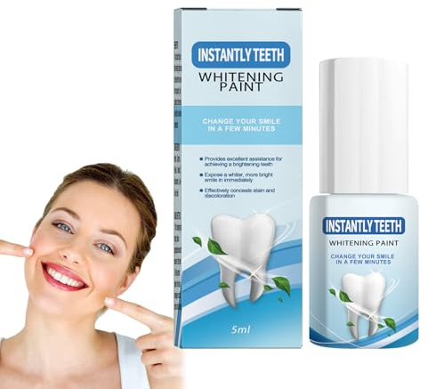 Vernice per denti,Vernice Sbiancante per Denti Smacchiatore,Denti sensibilità Vernice Bianca,Smalto per denti per la pulizia dell'alito e l'igiene orale per ottenere istantaneamente un splendente