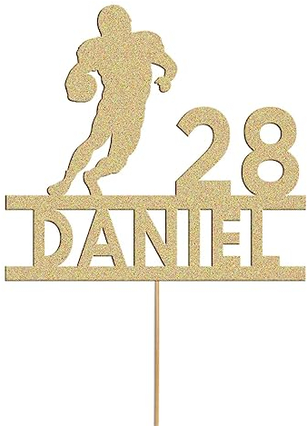 Custom Rugby Cake Topper Personalised Name & Age Rugby Sports Fan Cake Decoration