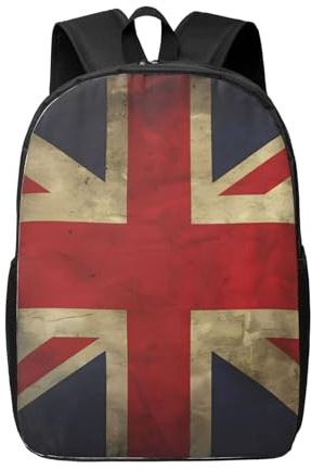 VducK Reiserucksack für Damen und Herren, leicht, lässig, Laptop, Tagesrucksack, Mond, Elefant, Segeltuch-Rucksack, Union Jack Design, One size