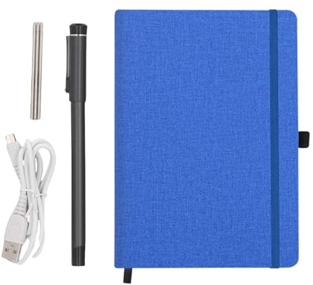 Jectse 3 In1 Digital Smart Pen, A5 Smartpen Notebook Set, Real Time Sync for Digitizing, Bluetooth 5.0 Paper Smart Writing Set, Convert to Text, OCR Technology,for IOS for Android (Linen Pattern