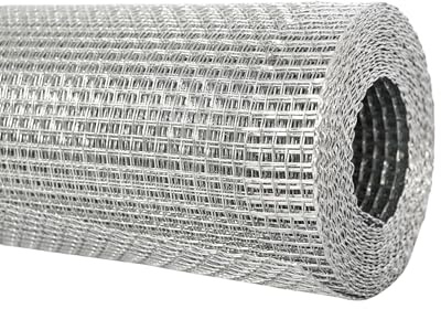 Galvanized Hardware Cloth 1/8 Inch Wire Mesh Roll – Ideal for Garden Fencing, Chicken Coops, DIY Projects, and Beekeeping (24in x 20ft)
