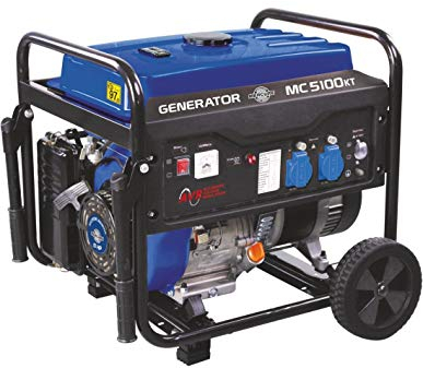 Mecafer Mercure 450051 - MC5100KT Groupe électrogène Essence SP, 4300 W max, kit roues, régulation AVR, Autonomie de 9h