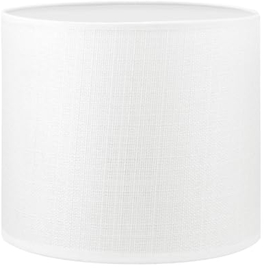 Home Sweet Home Moderner Lampenschirm Canvas | Zylinder |20/20/17cm | Weiß | Stoff-Lampenschirm aus Baumwolle | für E27 Lampenfassung | RoHS-geprüft | geeignet für Wandleuchte