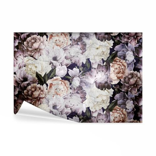 decomonkey - Papier Peint Panoramique Fleurs 350x256 cm - Décoration murale moderne – Tapisserie décorative pour chambre salon - Jardin fleurs plantes nature