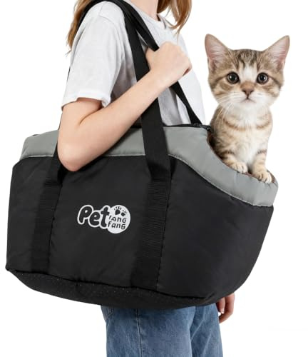 Sac Transport Chien Chat Grande Capacité Sac à Main pour Animaux De Compagnie Doux Sac de Voyage Hiver Chaud Sacoche À Bandoulière Portable Panier pour Petits Chiens Chats Chiot Chaton