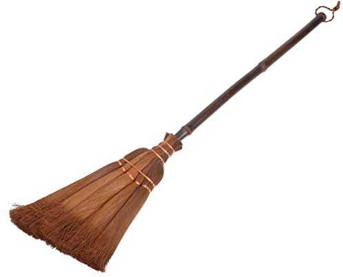 TOPBATHY Besen Für Junge Mädchen Aus Naturfasern Handbesen Zum Staub Entfernen Putzbesen Mit Aufhängeseil Für Einfachen Transport Und Lagerung Als Reinigungsmittel Und Pädagogisches Spielze