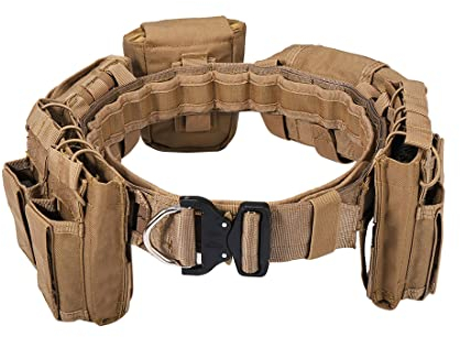 DAN DISCOUNTS Taktischer Gürtel, Militär Arbeitsgürte, Unisex Gürtel taktisch mit Taktisches Zubehör 5 in 1, Armee Security Warrior Belt für Draussen Sportarten Camping