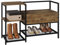 WOLTU Schuhregal mit Sitzfläche, Schuhschrank mit Sitzbank, Schuhbank mit Klappdeckel, für Flur Eingang Wohnzimmer, aus Metall MDF, Schwarz Vintagebraun, 100x66x37cm (BxHxT)