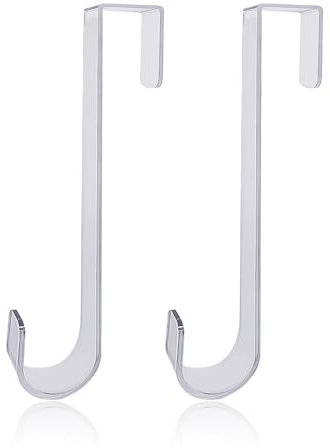 2 Transparent Door Hooks, Christmas Wreath Hooks, Door Wreath Hooks, Wreath Hook Hangers, Convenient Front Door Wreath Holder, Decorative Door Home Office Wall Wreath Display