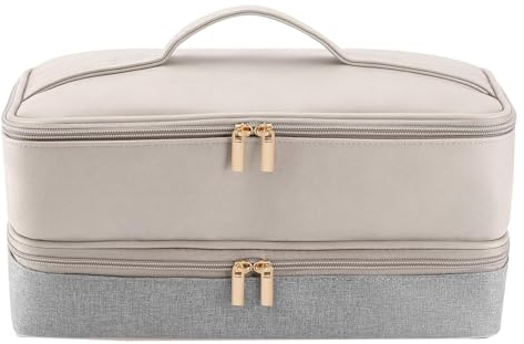 Yuehuam Custodia da viaggio per asciugacapelli a doppio strato, grande capacità, compatibile con Dyson Airwrap/Shark Flexstyle Styler e custodia per accessori
