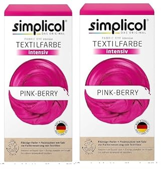 Simplicol Textilfärg intensiv rosa-bär – 2 stycken