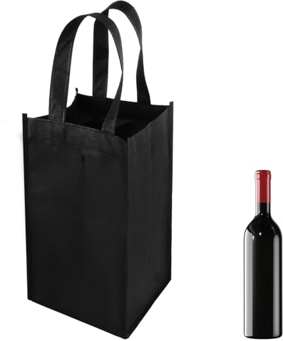 TIESOME Weintaschen für 4 Flaschen für Reisen, Weintragetasche wasserdichte Tragetasche für Weinflaschen wiederverwendbare Wein Geschenktasche mit Bodenplatte und Tragegriff für Weinliebhaber als Gesc