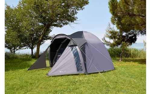 BERGER Kiwi NZ Camping Zelt für 4 Personen | Campingzelt leicht, stabil & wasserdicht | Kuppelzelt (doppelwandig) mit verschließbarem Vorraum | Tunnelzelt mit Lüftung & Moskitonetz an der Schlafkabine