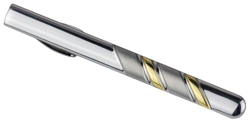 LINDENMANN Krawattenklammer Krawattennadel Gold/Silber Farbe