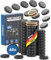 Magnet Set Schwarz [65 Stück - extra Stark] hitze- und korrosionsbeständige flexible Magnete 17,6 mm x 4,9 mm - langlebig für Innen- und Außenbereich - ideal für Haushalt, Schule, Büro und Werkstatt