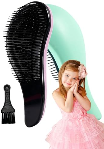 Lot de 2 brosses à cheveux démêlantes, violettes et bleues, brosses à cheveux humides professionnelles pour femmes, hommes et enfants