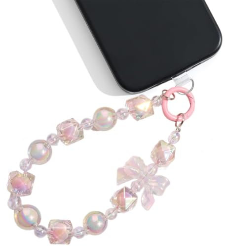 COYUN 1 Pcs Cadena para Teléfono Celular, Cadena para Teléfono Celular con Cuentas, Colgante para Movil, Cadena Universal para Teléfono Celular, Compatible con la Mayoría de los Teléfonos Inteligentes