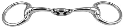 Equine Smile ES0097 ErgoBit - Mordida de cabeza de oliva, doble roto, de acero inoxidable, diámetro del anillo 55 mm, grosor de la dentadura 14 mm (14,5 cm)