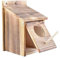 Casa de pájaros de madera desgastada para exteriores, cabaña de pájaros, caja de incubación para pájaros