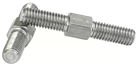 2 pernos prisioneros sin cabeza de varilla roscada de doble extremo de acero inoxidable 304, varilla de tornillo, varilla de dientes de doble cabeza M3(70mm)