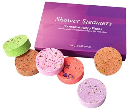 TOPPERFUN Compresse Aromatiche da Bagno Sali da Bagno per Hotel 6 Pezzi Oli Essenziali Naturali per Donne Esperienza Spa Rilassante Cura Pelle Stile Casuale