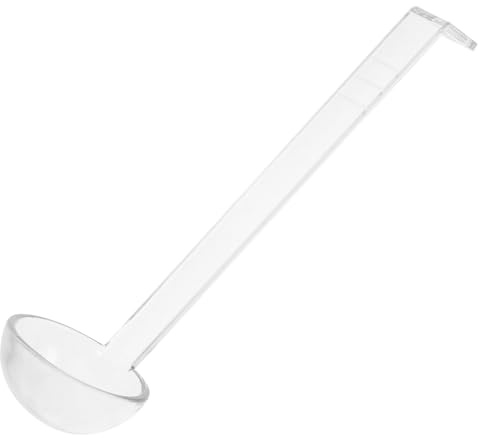SUPVOX Cucchiaio da Portata per Salse e Zuppe Manico lungo Materiale Trasparente, per Buffet e Servizi Catering