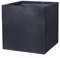 VIVANNO Pflanzkübel Fiberglas Block Frostsicher - 40x40x40 cm - Steinoptik Anthrazit - Blumenkübel Quadratisch für Draußen und Drinnen