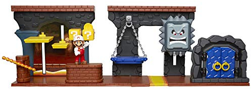 Nintendo - Playset Deluxe Super Mario Dungeon, include Mario e i personaggi del videogioco, idea regalo per bambini e collezionisti, consigliato dai 3 anni in su