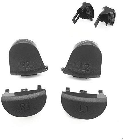 GGZone L1 R1 L2 R2 Trigger Bumper Button mit Feder für PS4 Pro JDS 040 JDM 040 Controller (inkl. Federn, Ersatz für beschädigte Tasten)