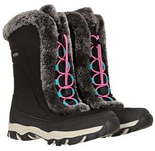 Mountain Warehouse Ohio Youth Snow Boots - Breathable, Waterproof & Quick Drying Childrens Boots - IsoTherm Heat Retention - Ideal For Winter Holidays - For Boys & Girls Pink Junior Shoe Size 3