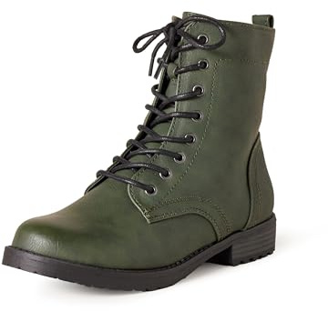 Amazon Essentials Bottes de combat à lacets pour femme, vert, pointure 38
