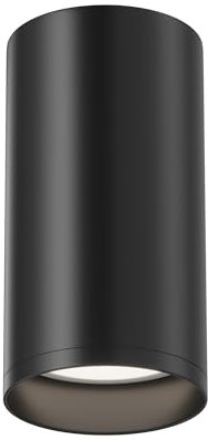 MAYTONI Moderno Faretto da Soffitto Nero, Cilindrico, Spot a Superficie, in Alluminio, Per studio, ufficio, sala, cucina, balcone, per 1 lampadina GU10 non incl.