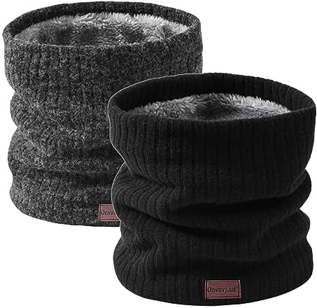 Onvavient Calentador de Cuello Hombre Mujer, Invierno Bufanda Tubular Cuello, Forro Felpado Calentador Cuello Engrosado y Elástico