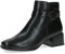 CAPRICE Damen Stiefeletten mit Absatz aus Leder Kleiner Absatz Weite G, Schwarz (Black Nappa), 39 EU