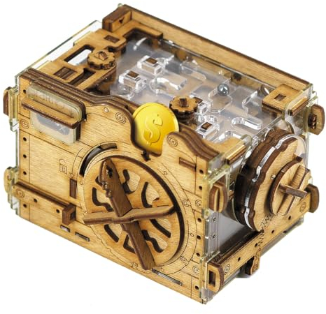 iDventure A-Maze-ing Safe - Boîte à Monnaie et Labyrinthe de Billes - Escape Room Jeu - Puzzle 3D - Cadeau Homme Original - Casse-tête en boîte - Boite Cadeau - Puzzle Adulte