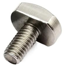 1/2/5/10pcs M5 M6 M8 M10 M12 GB37 304 A2-70 In Acciaio Inox T-Slot Scivolo Binario a Forma di T Tipo di Rettangolo Vite a Testa di Martello Bullone (Color : 25mm, Size : 10pcs M5)