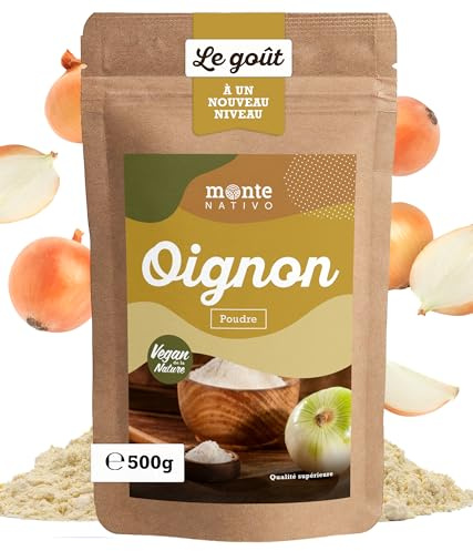 Lökpulver Monte Nativo (500 g) - Torkad Lök - Rent Lökpulver för Matlagning - Torkade Kryddor - Onion Powder