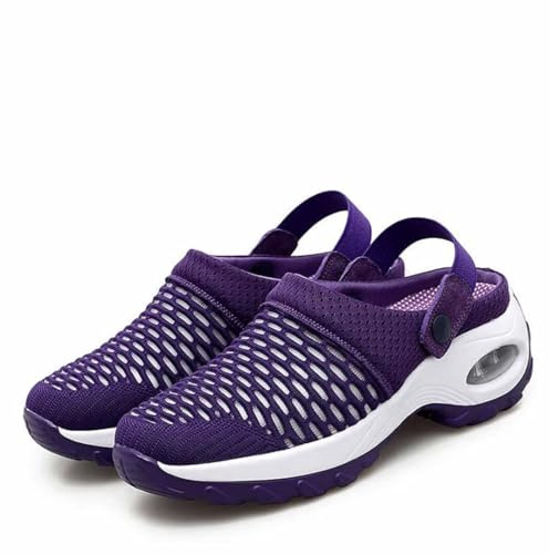 Orthopedic Clogs for Women Air Cushion Sneakers Arch Support Slip On Walking Shoes Diabetic Sandals Mesh Summer Slippers