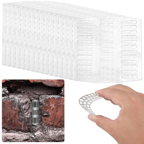 25pcs Brick Weep Hole Cover, 2.8x2.76 Inch Stainless Steel Brick Weep Hole Covers Stops Weep Shield for Windows Brick Walls Protection Supply Excluder Mesh to Keep Mice Out for Brick Wall, Can be Cut