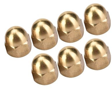 Acorn Hex Nut, Brass Acorn Nut Kit Dome Head Cap Hex Nuts Set for Vehicle Fasteners M3-), Acorn Nuts (M6(20PCS))
